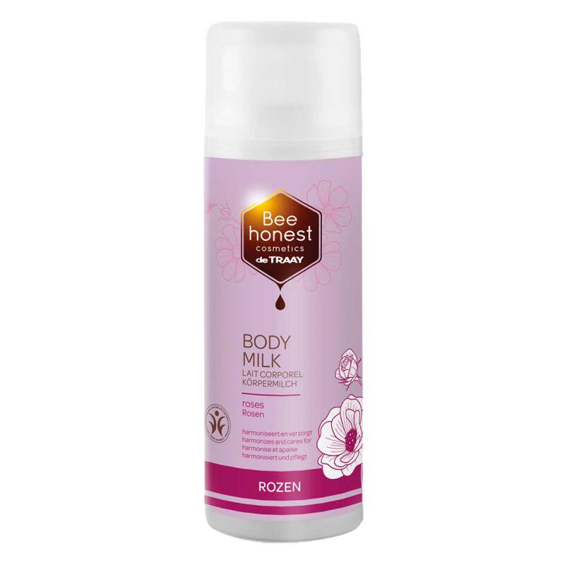 Bodymilk rozen van Bee Honest, 1x 150ml.